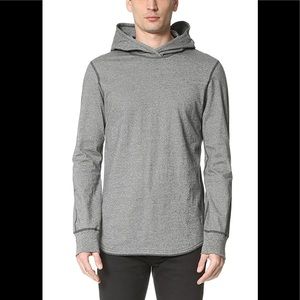 Reigning Champ Pullover Hoodie with Scalloped Hem